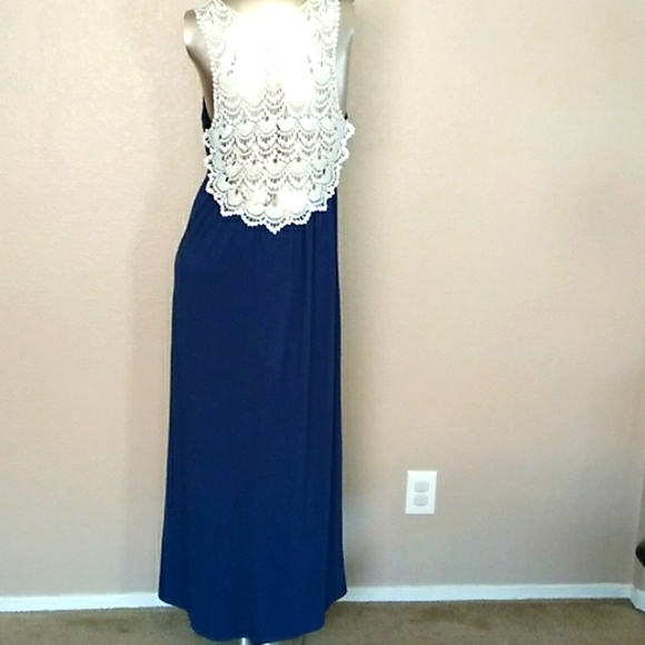 👗Poof! | Womans | Blue Maxi Dress| Large | - Picture 3 of 14